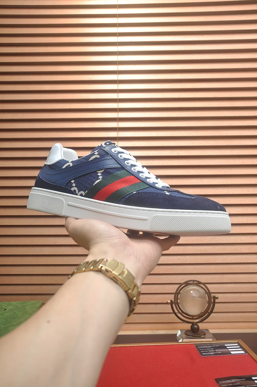 Men's men's shoes💰440💶[GUCCI] official website 1:1 men's sports shoes are now on the market. They are made of original fabric + water-dyed sheepskin lining, plus the official website original 1:1 comfortable outsole. Fashionable and versatile, super comfortable and breathable. Standard shoe size 38/45 (custom-made size 45 is non-refundable)